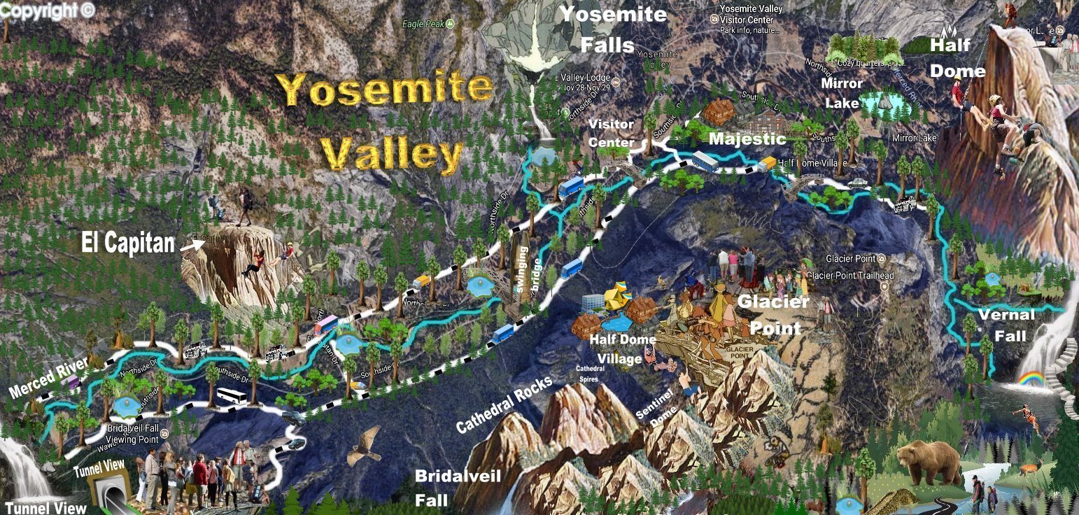 YOSEMITE VALLEY MAP